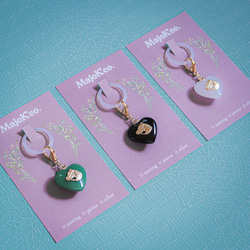 《色が選べる》2026干支【馬】チェコガラスのめじるしアクセサリー.アンブレラマーカー.キーホルダー.チャーム.ハート 8枚目の画像