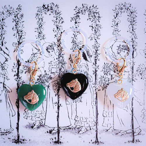 色が選べる》2026干支【馬】チェコガラスのめじるしアクセサリー