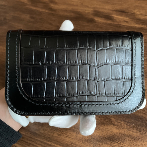 トラッカーウォレット クロコ型押し 長財布（メンズ） yumemaru.l 通販