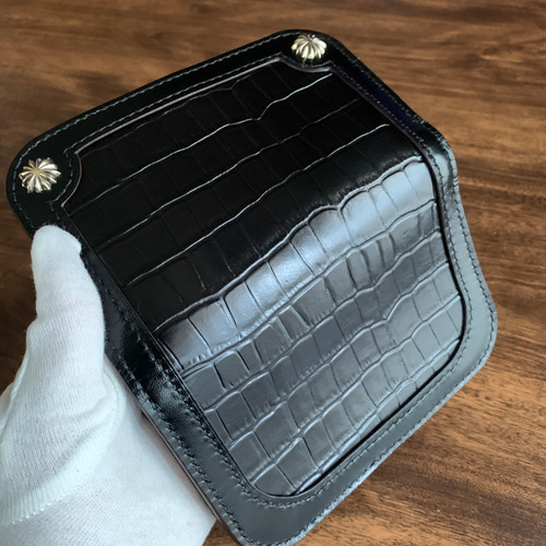 トラッカーウォレット クロコ型押し 長財布（メンズ） yumemaru.l 通販