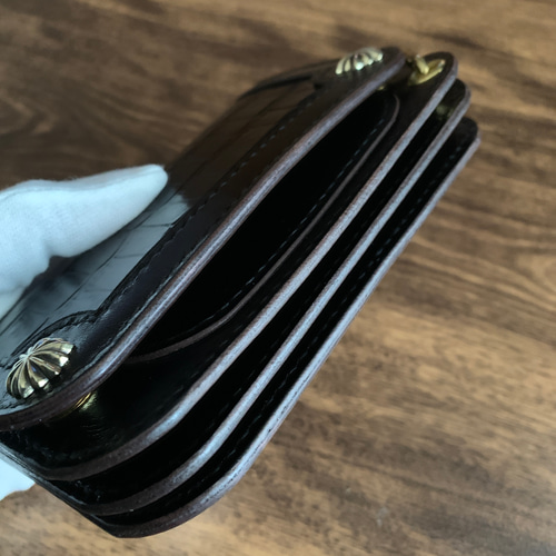 トラッカーウォレット クロコ型押し 長財布（メンズ） yumemaru.l 通販