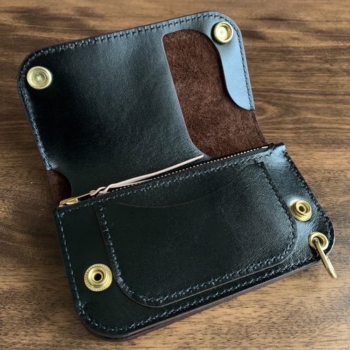 トラッカーウォレット クロコ型押し 長財布（メンズ） yumemaru.l 通販