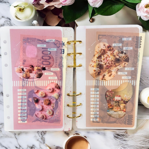 No.54 sweets A6 saving リフィルバインダー貯金韓国 その他雑貨 sora