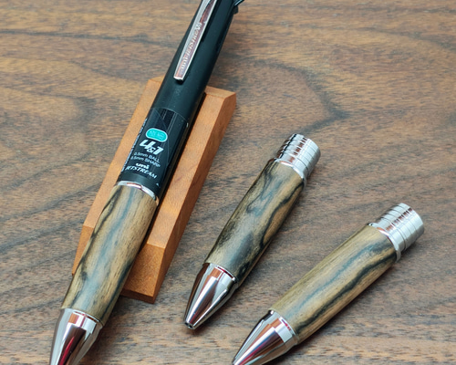 限定】極上 黒柿 ジェットストリーム 4&1 組先軸 グリップのみ ペン