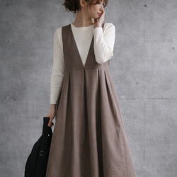 【ラス１カーキ】大きいサイズ ロング　ベスト　ジレ　レディース 新品　ワンピース CHIC STYLE（シックスタイル） ベスト ジレ 「大きいサイズ