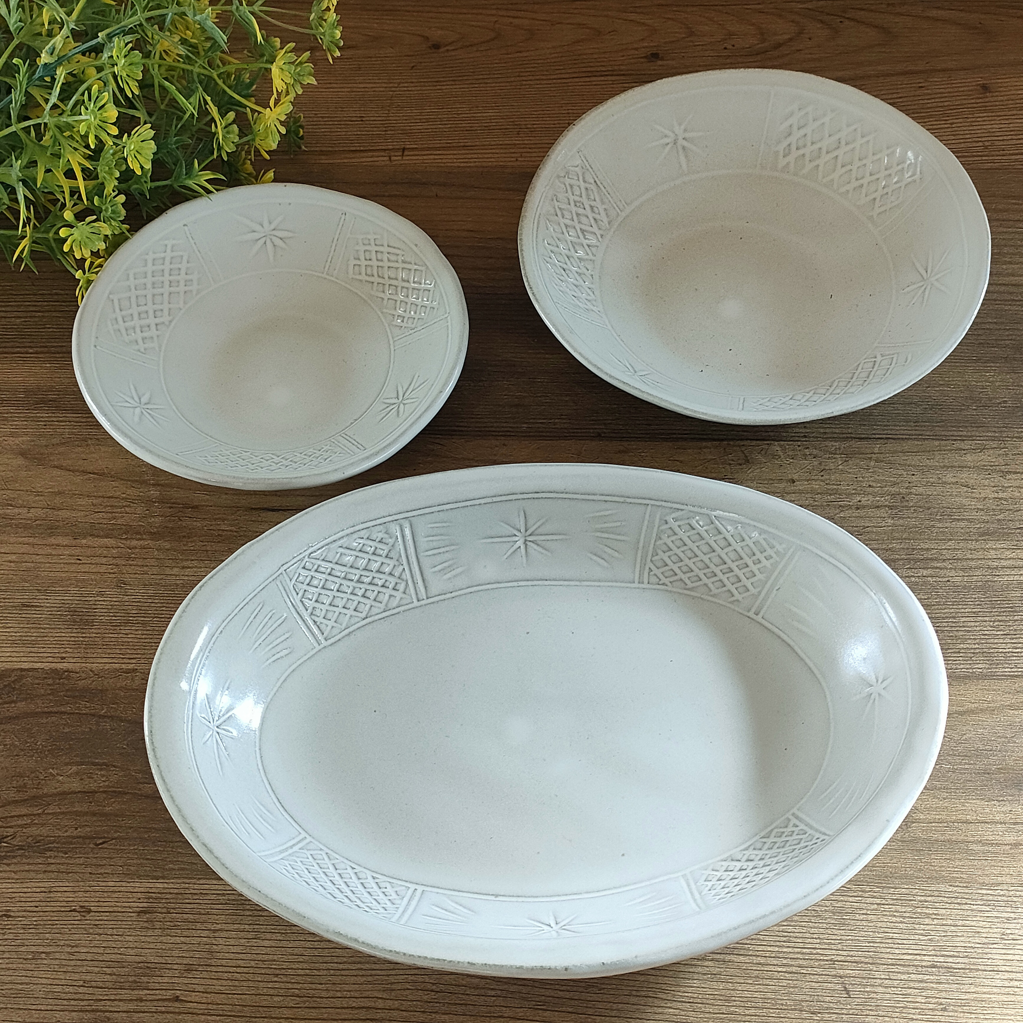 ほっこりかわいい益子焼3点セット