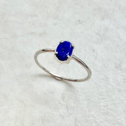 ラピスラズリ オーバルリング 4×6mm｜シルバー925 天然石 指輪｜12月誕生石・幸運のお守り 16枚目の画像