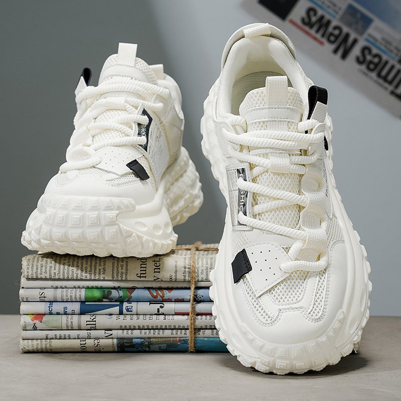 メンズ 冬用 ダッドシューズ 高級感 タイヤソール 厚底 内增高 青少年向け スポーツカジュアル 万能搭載 2.