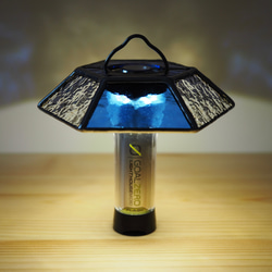 ステンドグラス製ランタンシェード／ゴールゼロ対応／LEDランタン