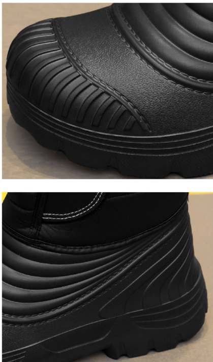 メンズスノーブーツ マイナス 40℃対応 皮毛一体 加绒加厚 防寒防滑 大きいサイズ 厚底パンブーツ