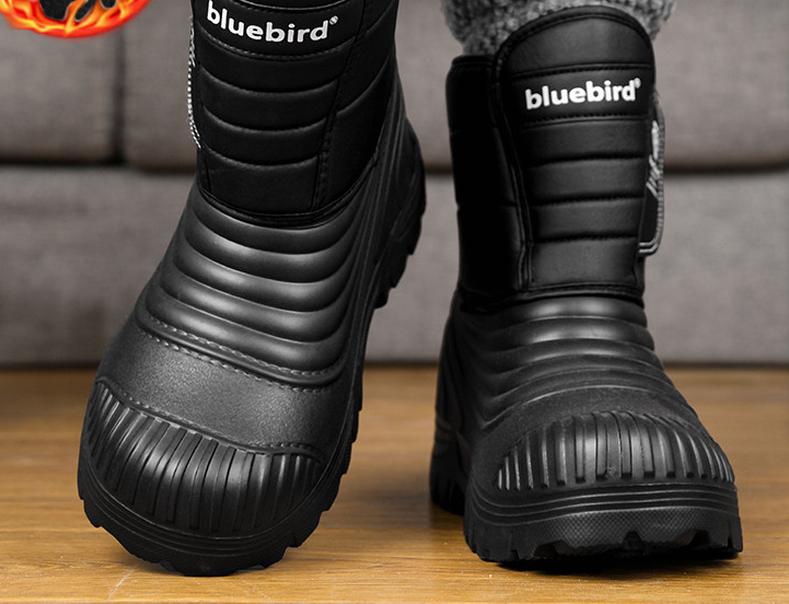 メンズスノーブーツ マイナス 40℃対応 皮毛一体 加绒加厚 防寒防滑 大きいサイズ 厚底パンブーツ