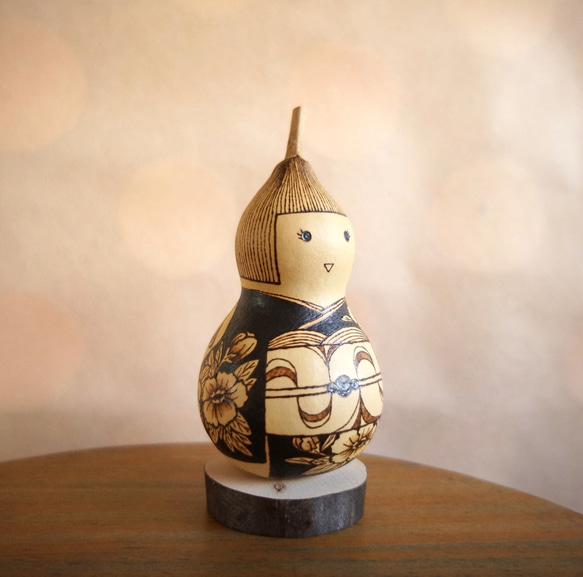 ひょうたんアート 和装 牡丹 立体・オブジェ gane工房 通販 20270903