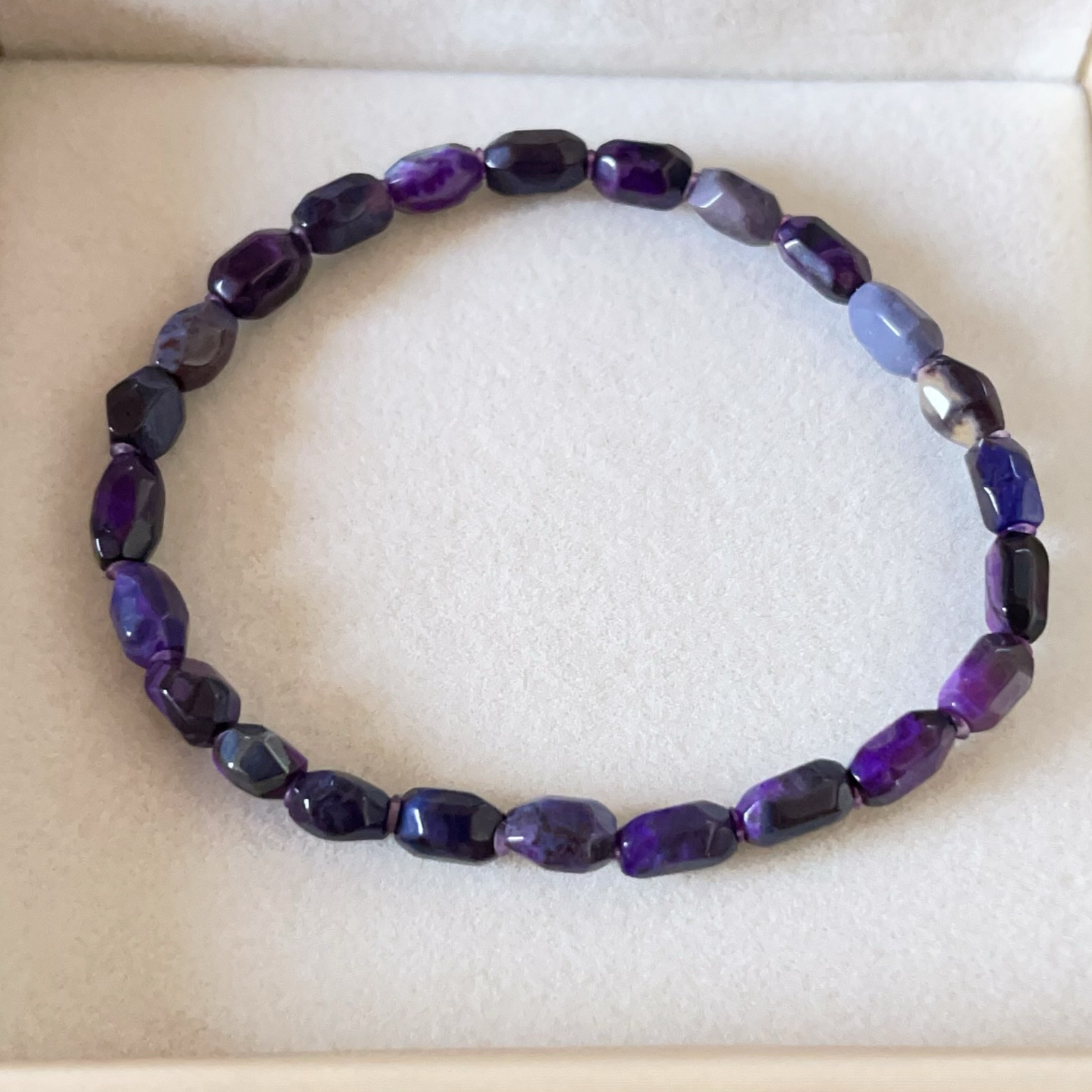 天然無処理　スギライト  原石　ブレスレット 7.8g