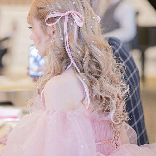 【大人気】ピンク✨フリルカラードレス　結婚　前撮り　お色直しに◎プリンセスライン 大人気】ピンク✨フリルカラードレス 結婚 前撮り お色直しに