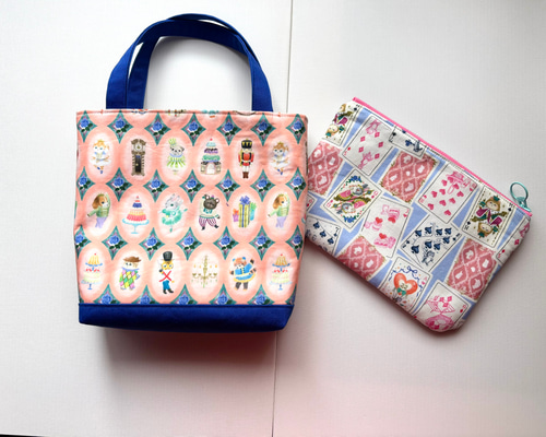 Creema限定新春福袋〈梅〉ユキエモン生地使用バッグとポーチの2点