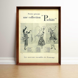 ルネ・グリュオー 1960年代 フランス 雑誌 ヴィンテージ 広告 額付