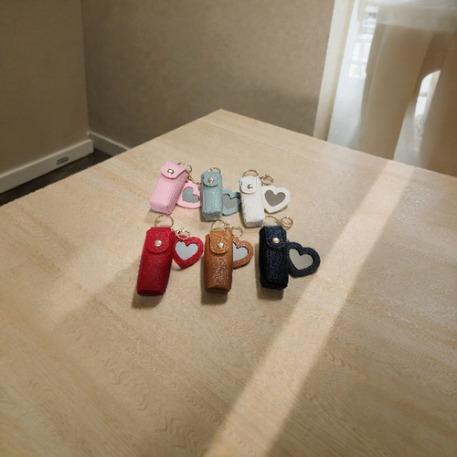 オーダーメイド羊毛フェルトわんちゃん付きリップケース#ハンドメイド