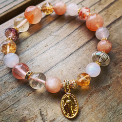 ◇緑瑪瑙龍神天珠＆ドラゴンアゲート（龍紋瑪瑙）のブレスレット⁡ 9000