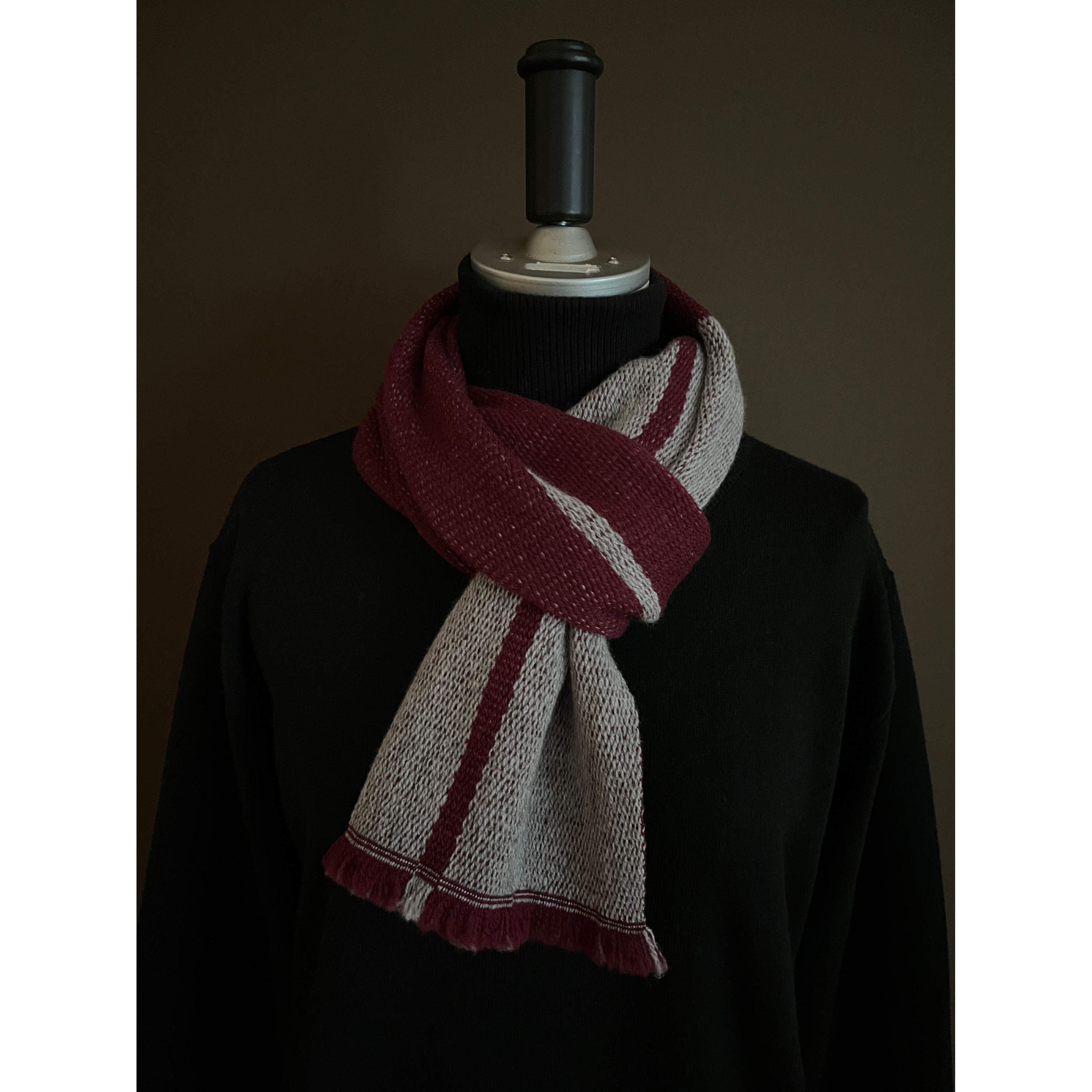 『カシミヤ リバーシブルマフラー　SOTTO』 京紫