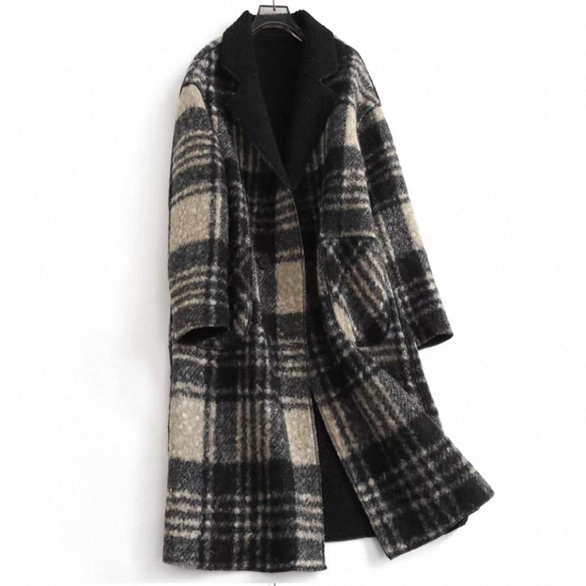 コート  レディース  中厚手   秋冬  防寒   チェック柄
