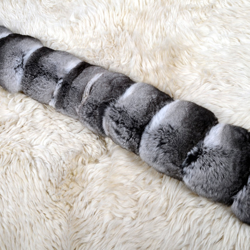 チンチラマフラー(新品) チンチラ 大き目 サイズ 日本製 マフラー ストール 最高級毛皮 リアル