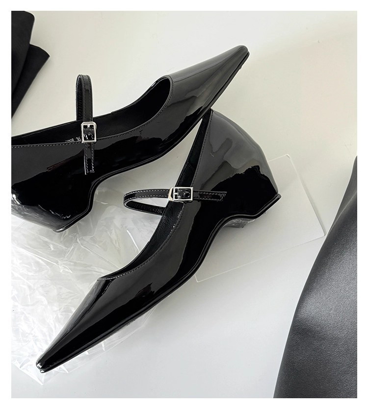 通勤に最適 レディース ハイヒール メリージェーン ポインテッドトゥ ワンストラップ22.5-25.5cm#1274