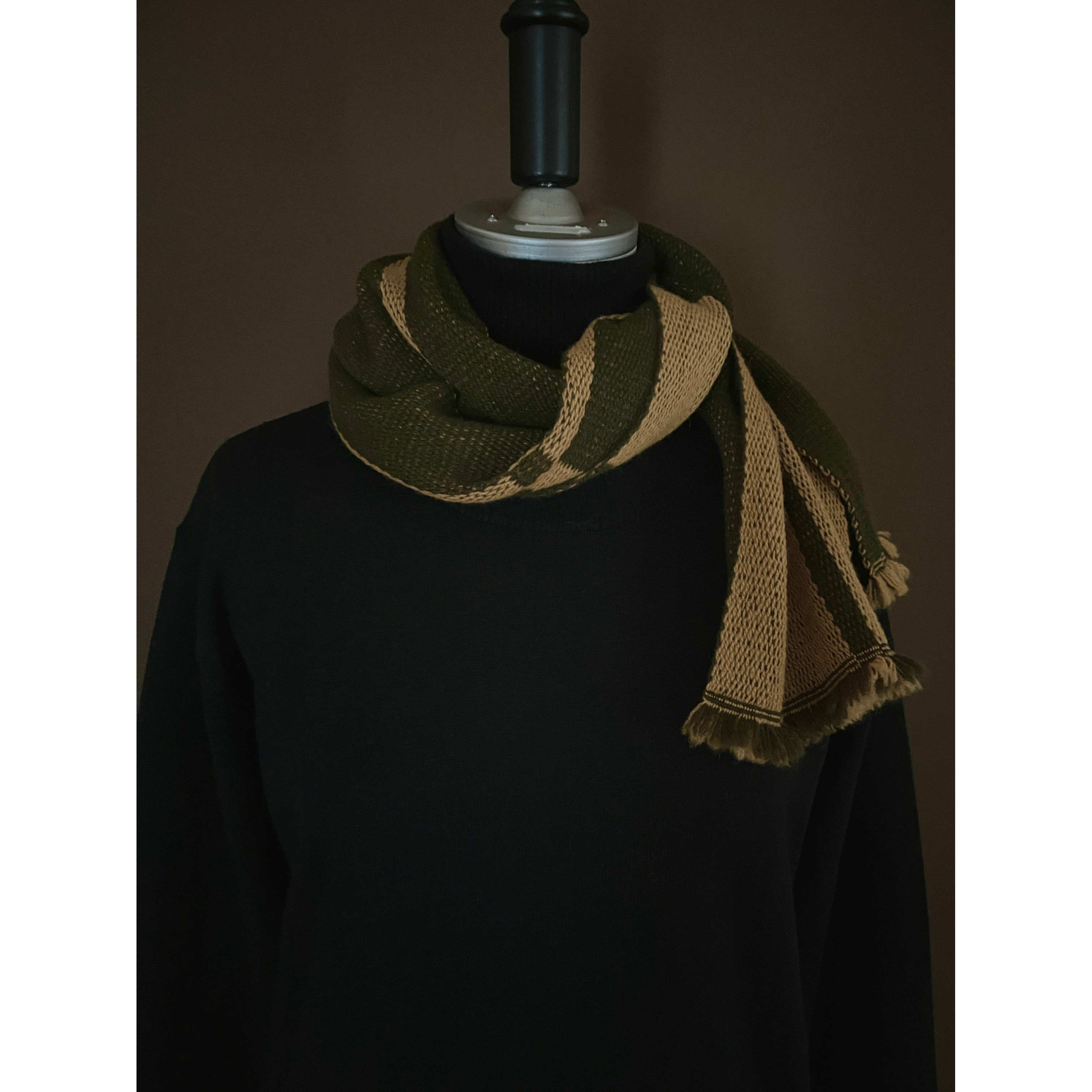 『カシミヤ リバーシブルマフラー　SOTTO』　アウトドア イエロー 16,060円