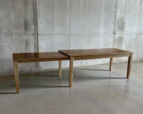 大特価 W180×84 無垢材を使ったダイニングテーブル 最長300cm】伸縮式・長尺ダイニングテーブル W180（最大300）×D80