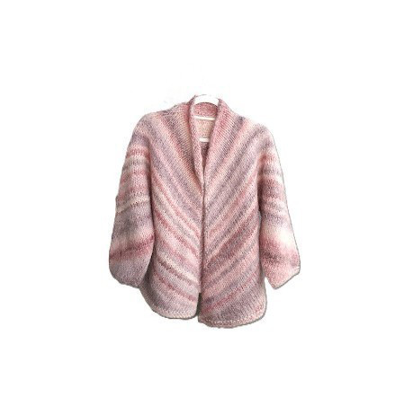 段染めモヘアのショートコート