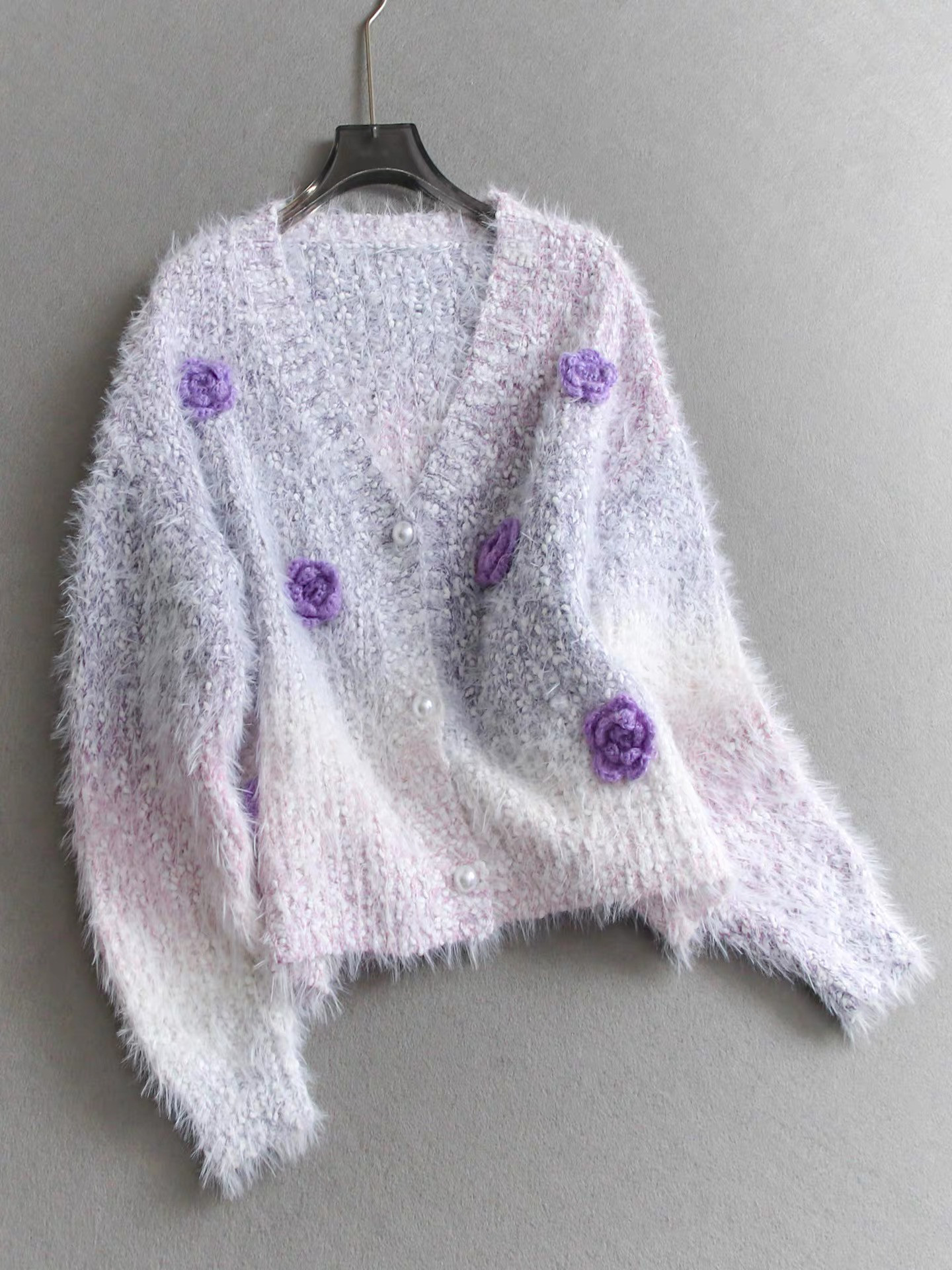 秋冬  ニットカーディガン     レディース    長袖