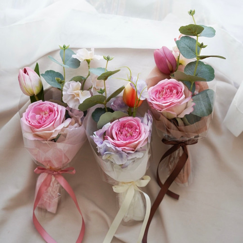 2026年新作】選べる3種 枯れない花束 ローズ チューリップ ギフト