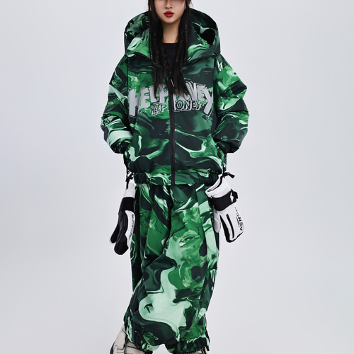 2026 スノボウェア 上下セット 迷彩 ピンク 緑 撥水 防寒 レディース