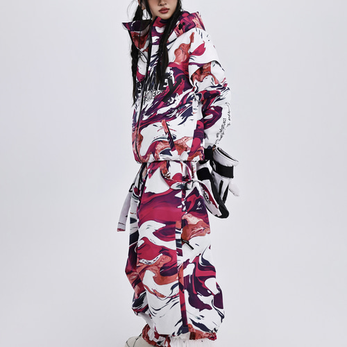 2026 スノボウェア 上下セット 迷彩 ピンク 緑 撥水 防寒 レディース