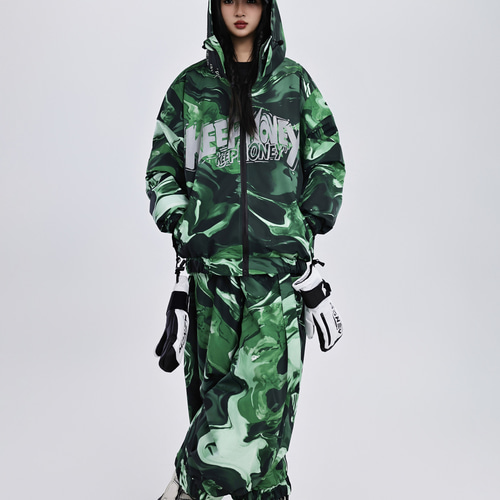 スノボウェア 迷彩ジャケットとパンツセット 2026 スノボウェア 上下セット 迷彩 ピンク 緑 撥水 防寒 レディース