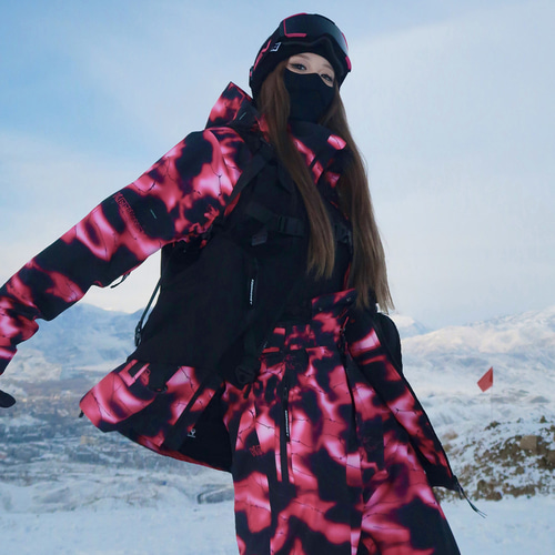 2026 スノボウェア 上下セット 赤 撥水 防寒 レディース メンズ