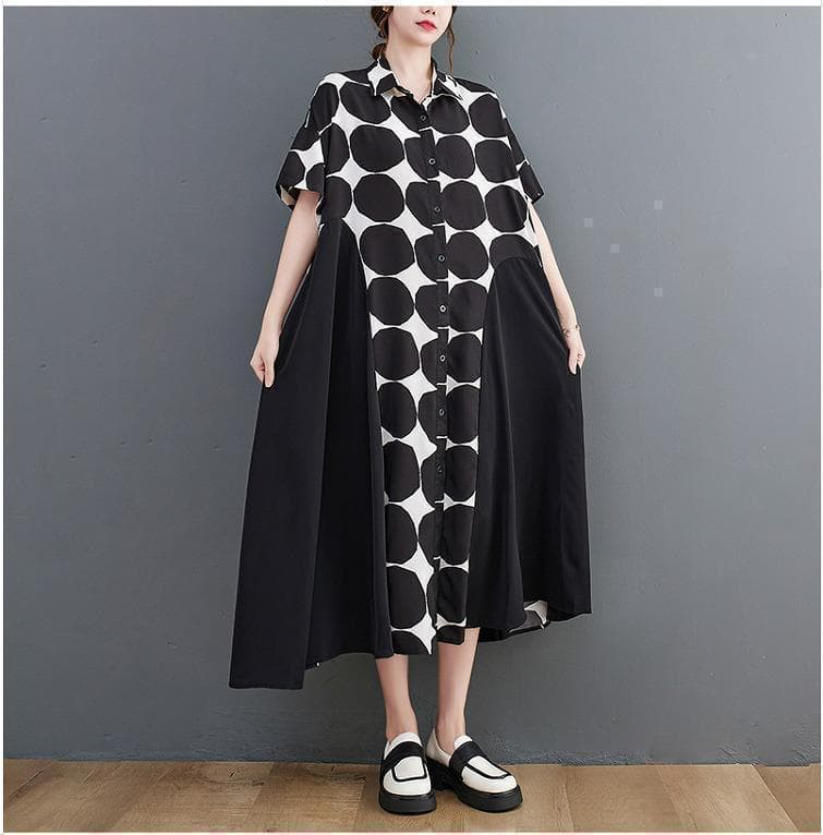 大きいサイズ レディース 春 夏 ロング　ワンピース　新品 半袖　秋　ミモレ