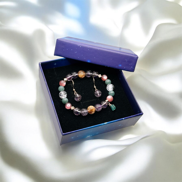 独自のカードリーディングであなただけの石を導く天然石オーダーメイドブレスレット（星コース） 4枚目の画像