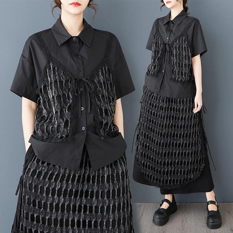 大きいサイズ セットアップ　スカート　レディース 春夏　新品 　半袖　秋