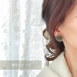 2way/すみカラーの薔薇×インド刺繍リボン×スワロのアンティークな薫り漂うニュアンスカラー薔薇ピアス・イヤリング 16枚目の画像