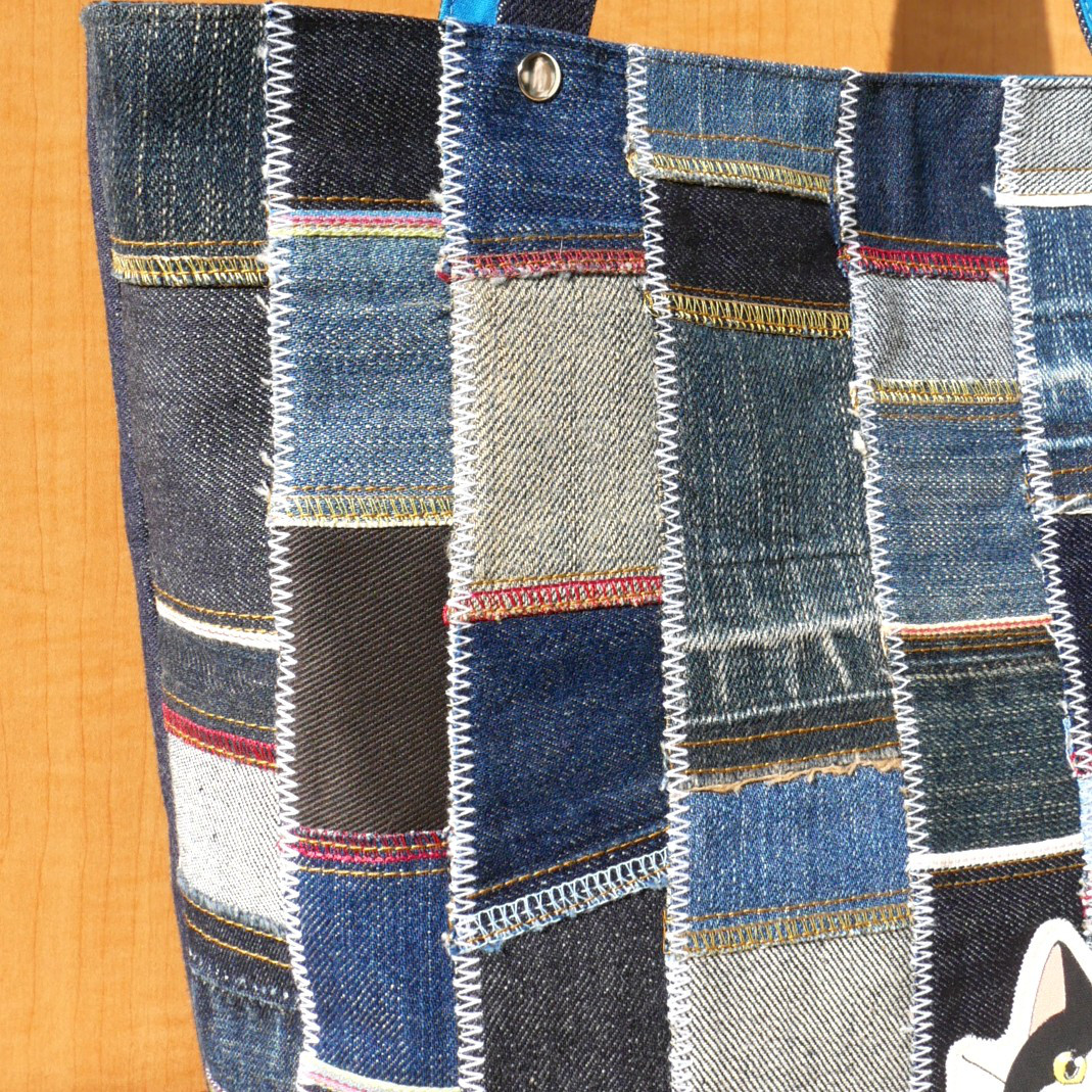トートバッグ　L　デニムパッチ