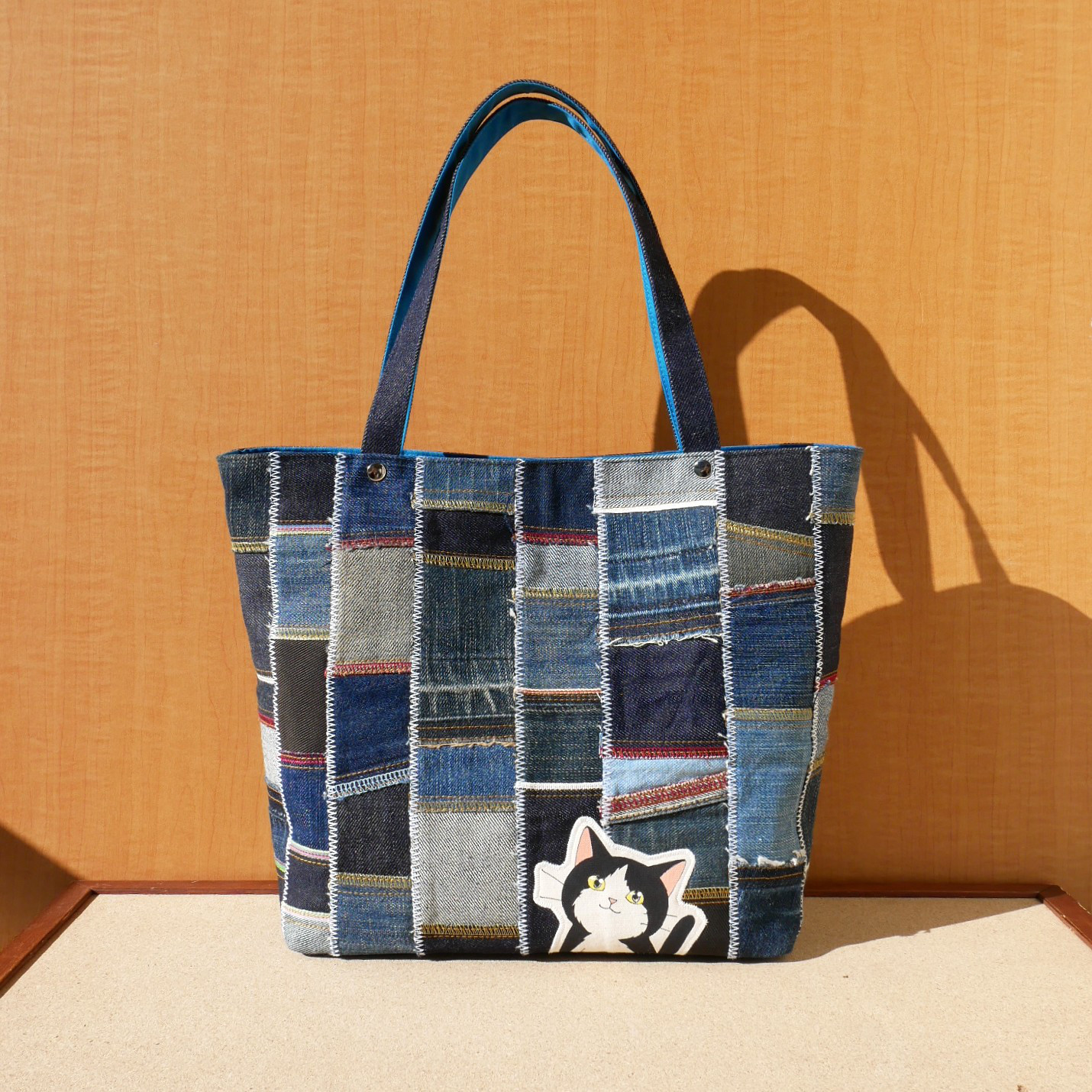 トートバッグ　L　デニムパッチ