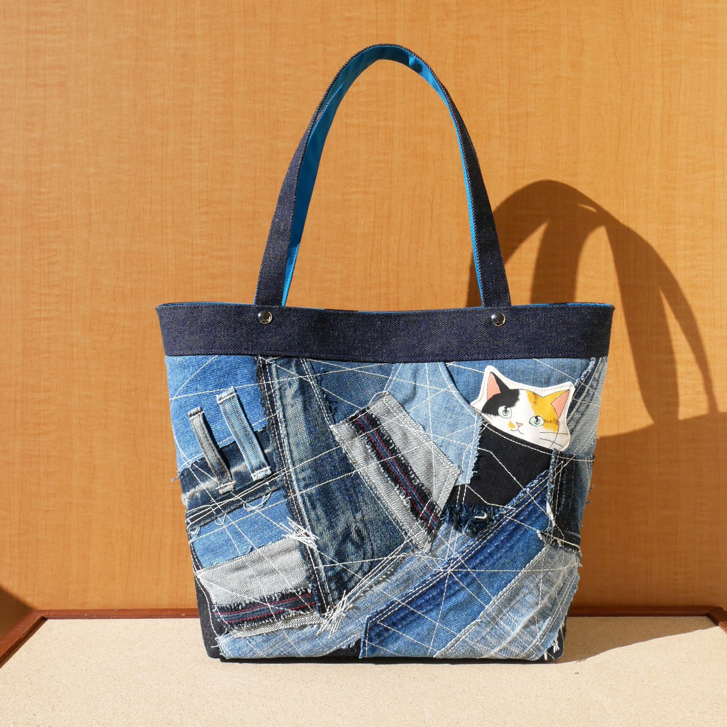 トートバッグ　L　デニムパッチ