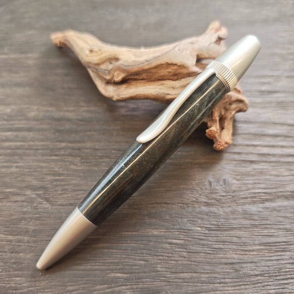 スタビライズドウッド - ツイスト式ボールペン/メープル/瘤杢/サテン