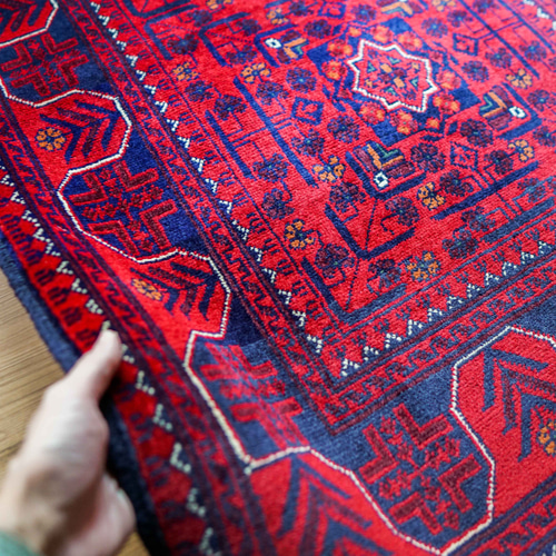 135×81cm アフガニスタン手織り絨毯 カールモハメディ ペルシャ絨毯 135×81cm アフガニスタン手織り絨毯 カールモハメディ ペルシャ絨毯