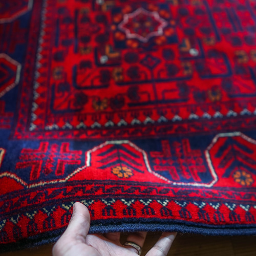 135×81cm アフガニスタン手織り絨毯 カールモハメディ ペルシャ絨毯 135×81cm アフガニスタン手織り絨毯 カールモハメディ ペルシャ絨毯