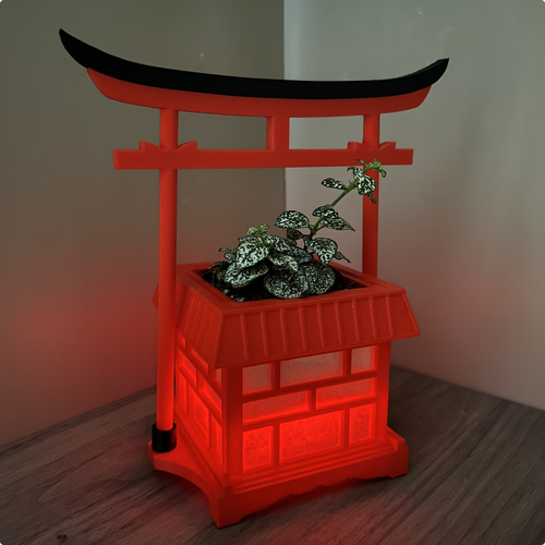 年末セール 200円引！】間接照明×鉢 鳥居 一輪挿し・花瓶・花器 和景の