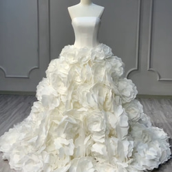 専用✨️メイド風バラリボン編み上げドレス✨️大きいサイズ ゆったりサイズ 圧倒的に存在感 立体的に薔薇ローズ 編み上げ サイズオーダー可能 海外