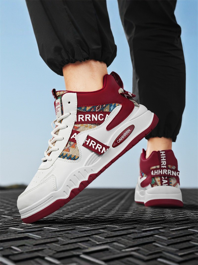 メンズ ハイトップ 冬のトレンド バラエティに使える スケートシューズ 厚底インヒール 潮鞋 スポーツカジュアル ソフト