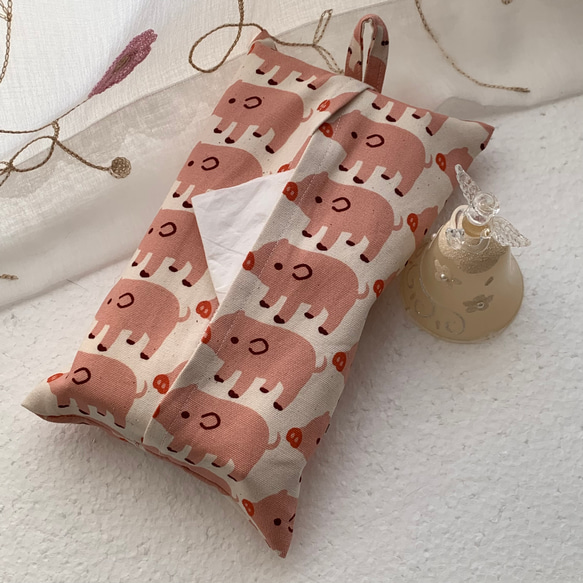 エコティッシュカバー☆マスクストッカー♪ブタさん☆整列♪3カラー 1枚目の画像