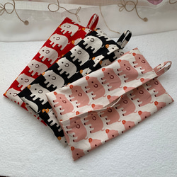 エコティッシュカバー☆マスクストッカー♪ブタさん☆整列♪3カラー 6枚目の画像